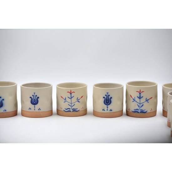 Pahar ceramică Tradițional Crem - Lalea, 300 ml
