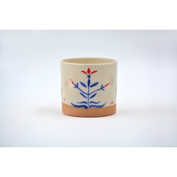 Pahar ceramică Tradițional Crem - Lalele, 300 ml
