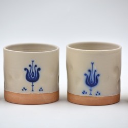 Pahar ceramică Tradițional Crem - Lalea, 300 ml