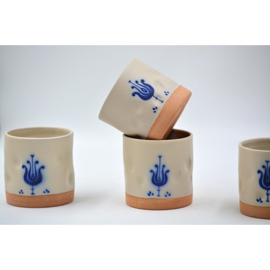 Pahar ceramică Tradițional Crem - Lalea, 300 ml