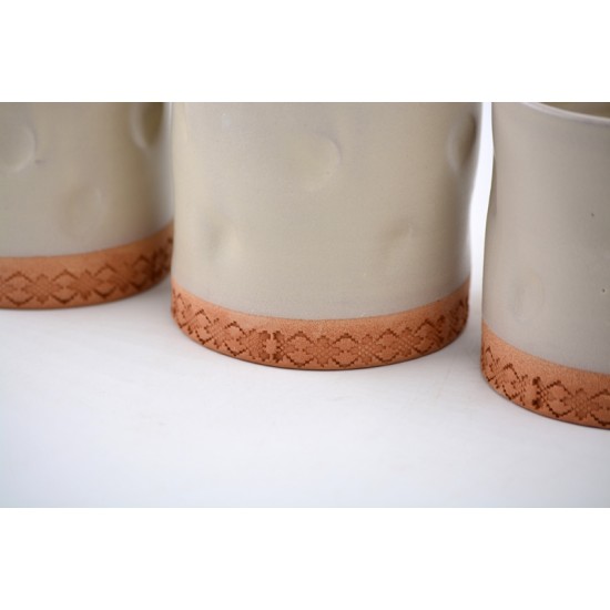 Pahar ceramică Semne Tradiționale - Bordură, 300 ml