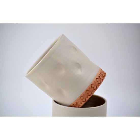 Pahar ceramică Semne Tradiționale - Bordură, 300 ml
