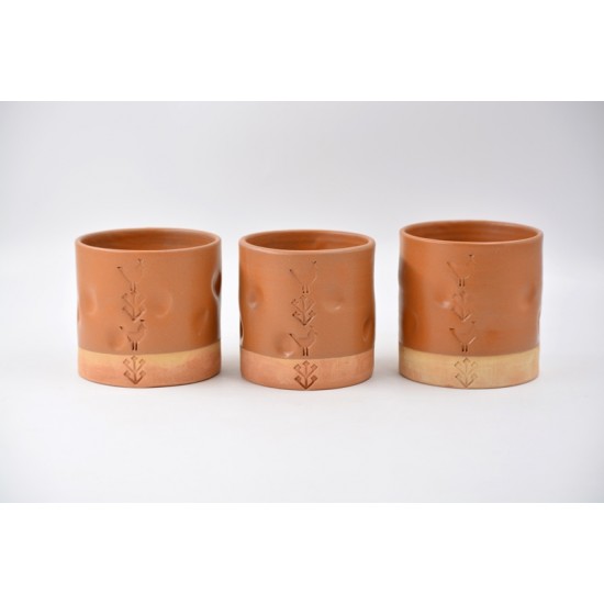 Pahar ceramică Semne Tradiționale - Cocoș - Pomul Vieții, 300 ml
