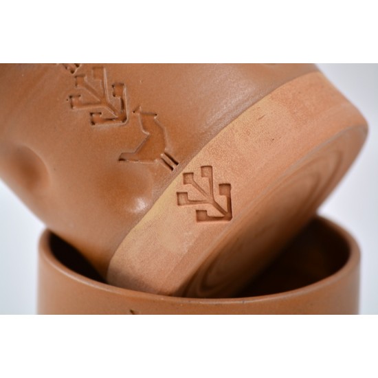 Pahar ceramică Semne Tradiționale - Cocoș - Pomul Vieții, 300 ml
