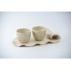 Set 2 cești espresso și tăviță - Crem Specks, 100ml