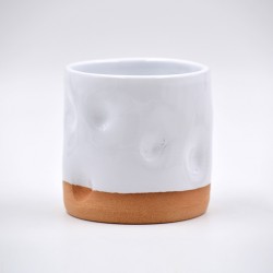 Pahar ceramică Alb - Amprente, 300 ml