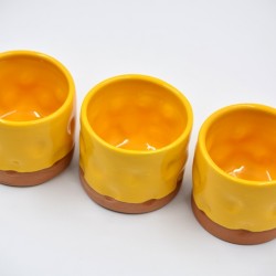 Pahar ceramică Galben - Amprente, 200 ml