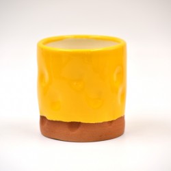 Pahar ceramică Galben - Amprente, 300 ml