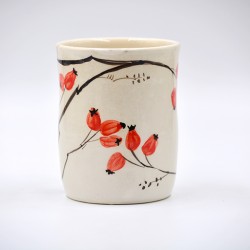 Pahar ceramică - Măceșe, 300 ml