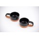 Ceașcă ceramică Negru-Teracota, 170 ml