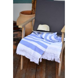 Prosop plajă/piscină/baie, Summer 2022 - Blue Stripes, 90x150 cm