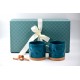 Cutie cadou Blue Lagoon- 2 pahare amprente + nod deco