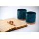 Cutie cadou Blue Lagoon- 2 pahare amprente + nod deco