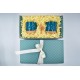 Cutie cadou Blue Lagoon- 2 pahare amprente + nod deco