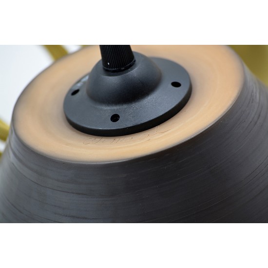 Lampă suspendată - abajur ceramică neagră, 18x8 cm