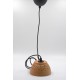 Lampă suspendată - abajur ceramică teracota, 17x9 cm