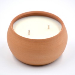 Lumânare parfumată cu suport ceramică -  Tropical Vanilla (Vanilie, cocos), 33 h