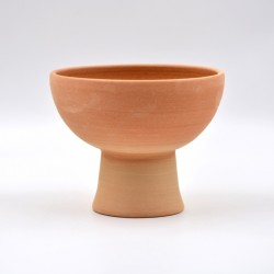 Bol ceramică cu picior- Teracota, 15x13 cm