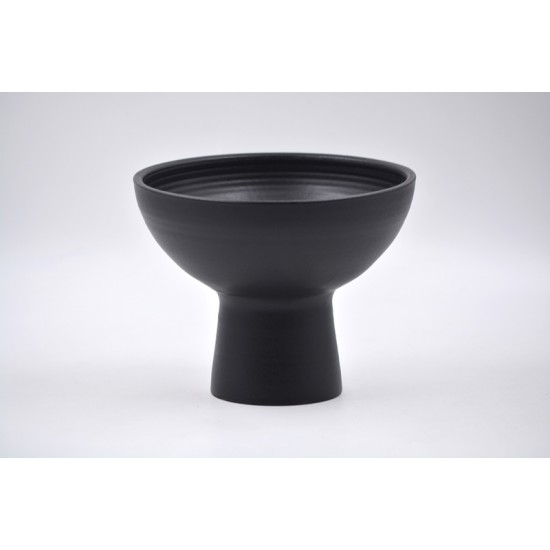 Bol cu picior - Negru mat, 15x13 cm
