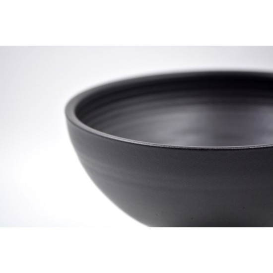 Bol cu picior - Negru mat, 15x13 cm