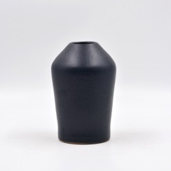 Vază ceramică L - Negru mat, 14 cm