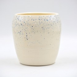 Vază - Ghiveci ceramică Alb - Splash Cobalt, 14 x 15 cm