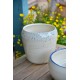 Vază - Ghiveci ceramică Alb - Cobalt Splash, 14 x 15 cm