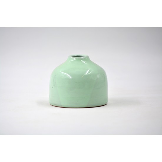 Vază ceramică S - Verde mentă, 8 cm