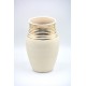 Vază ceramică Alb - Aur - Linii, 25 cm