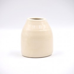Vază ceramică mică - Albă, 10 cm