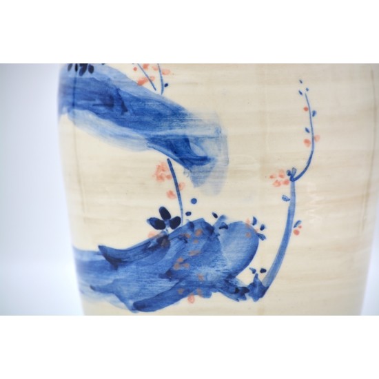 Vază ceramică - Sakura Blue, 21 cm